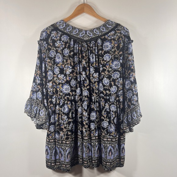 Free People Moonlight Dance Tunic Top Floral Boho Oversized Babydoll Pockets S - Picture 7 of 16